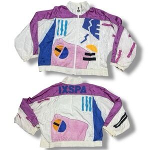 Jamie Sadock IXSPA VTG 80s 90s Windbreaker Boxy Colorblock Retro Full Zip Jacket